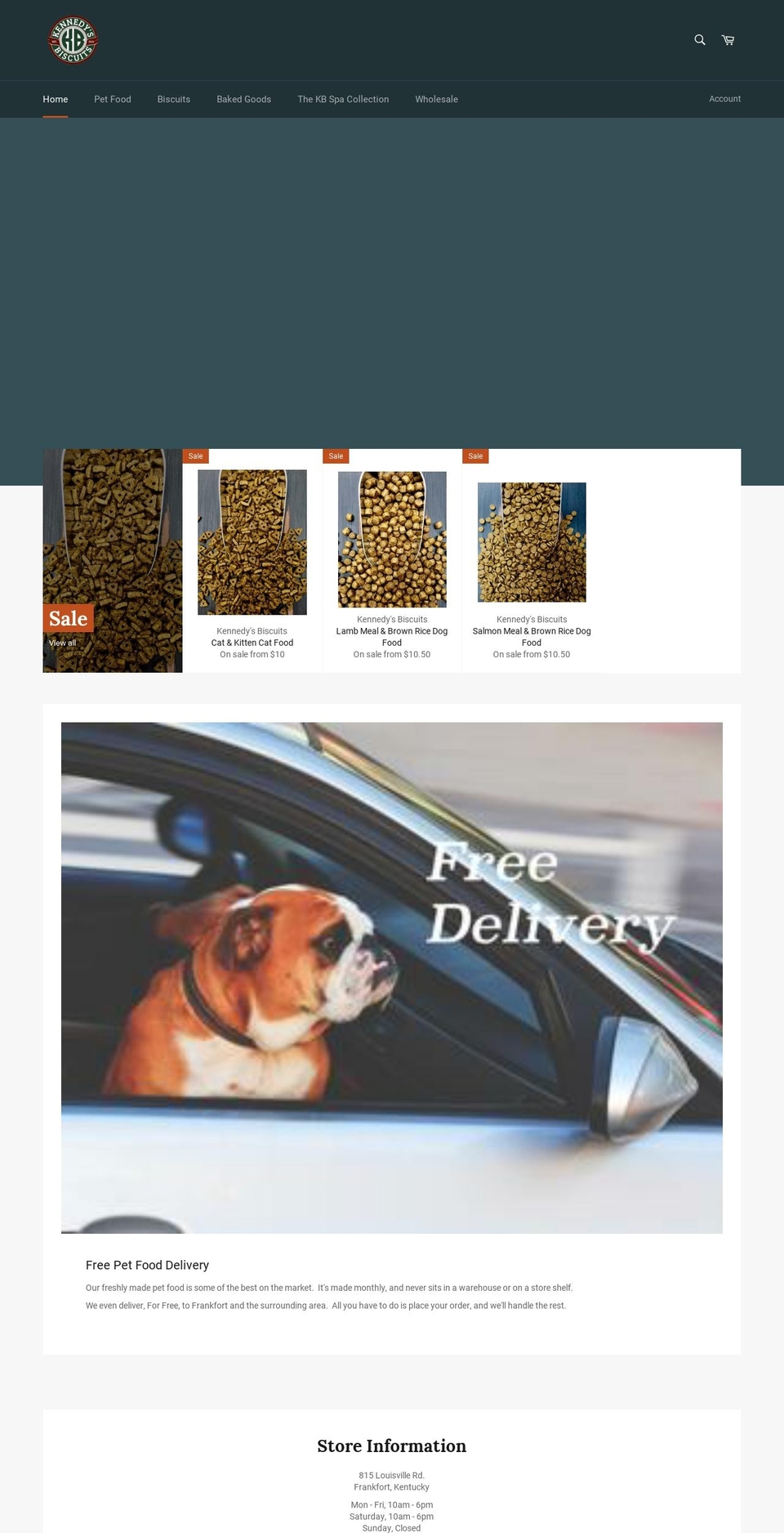 kennedysbiscuits.com — Shopify storefront screenshot