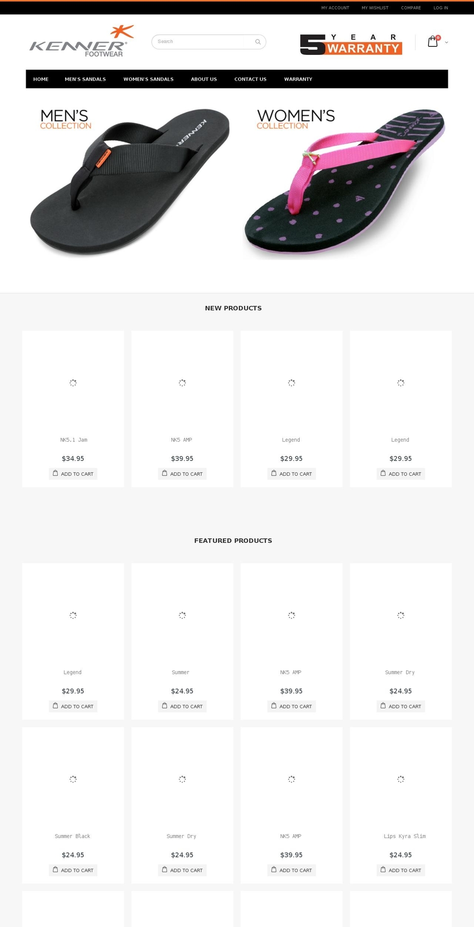 kennerusa.com — Shopify storefront screenshot