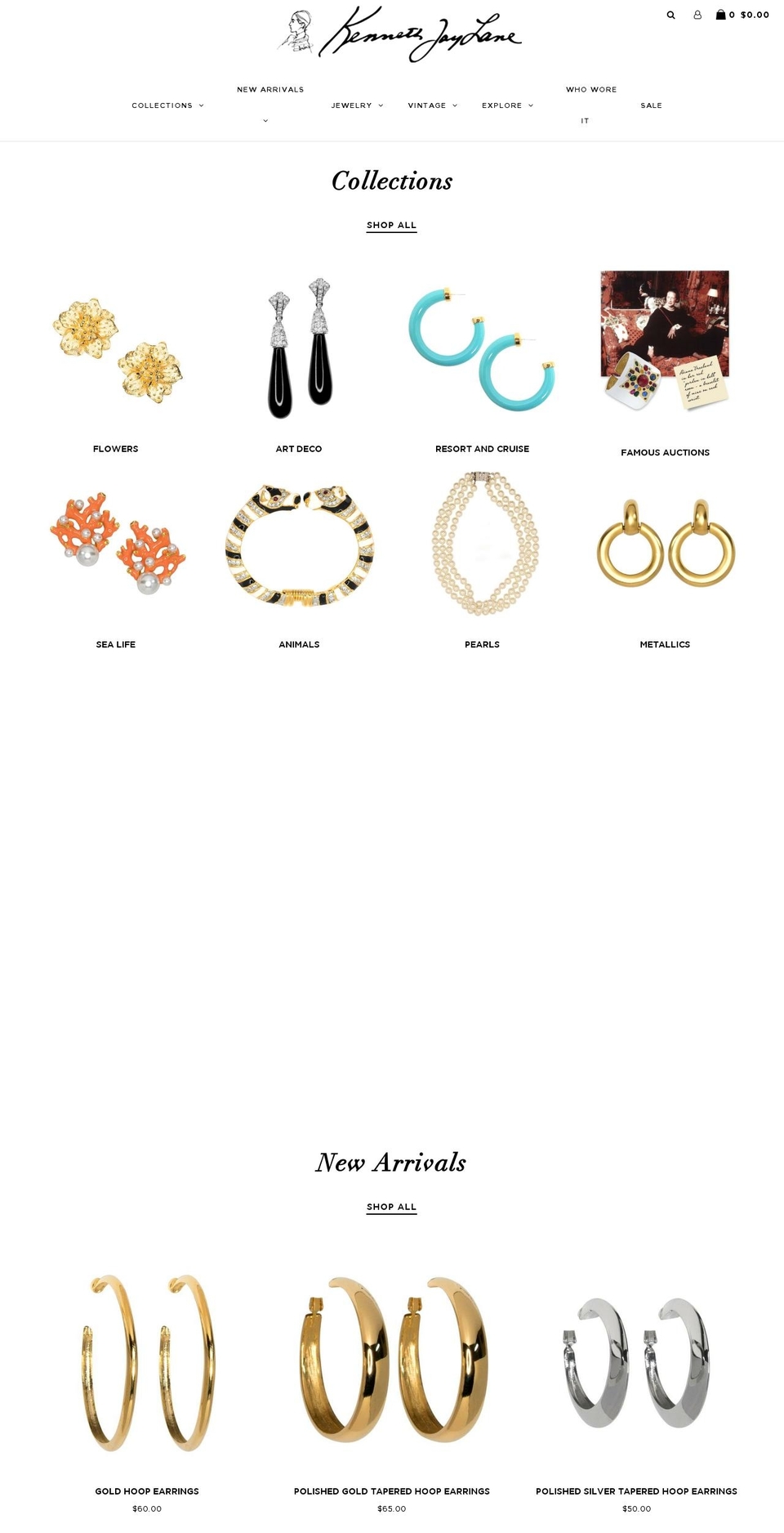 kennethjaylane.com shopify website screenshot