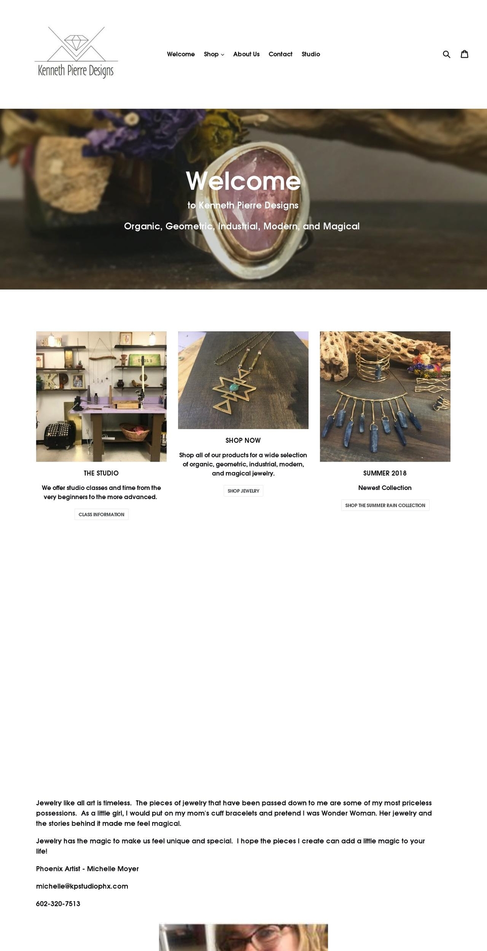 kennethpierredesigns.com — Shopify storefront screenshot