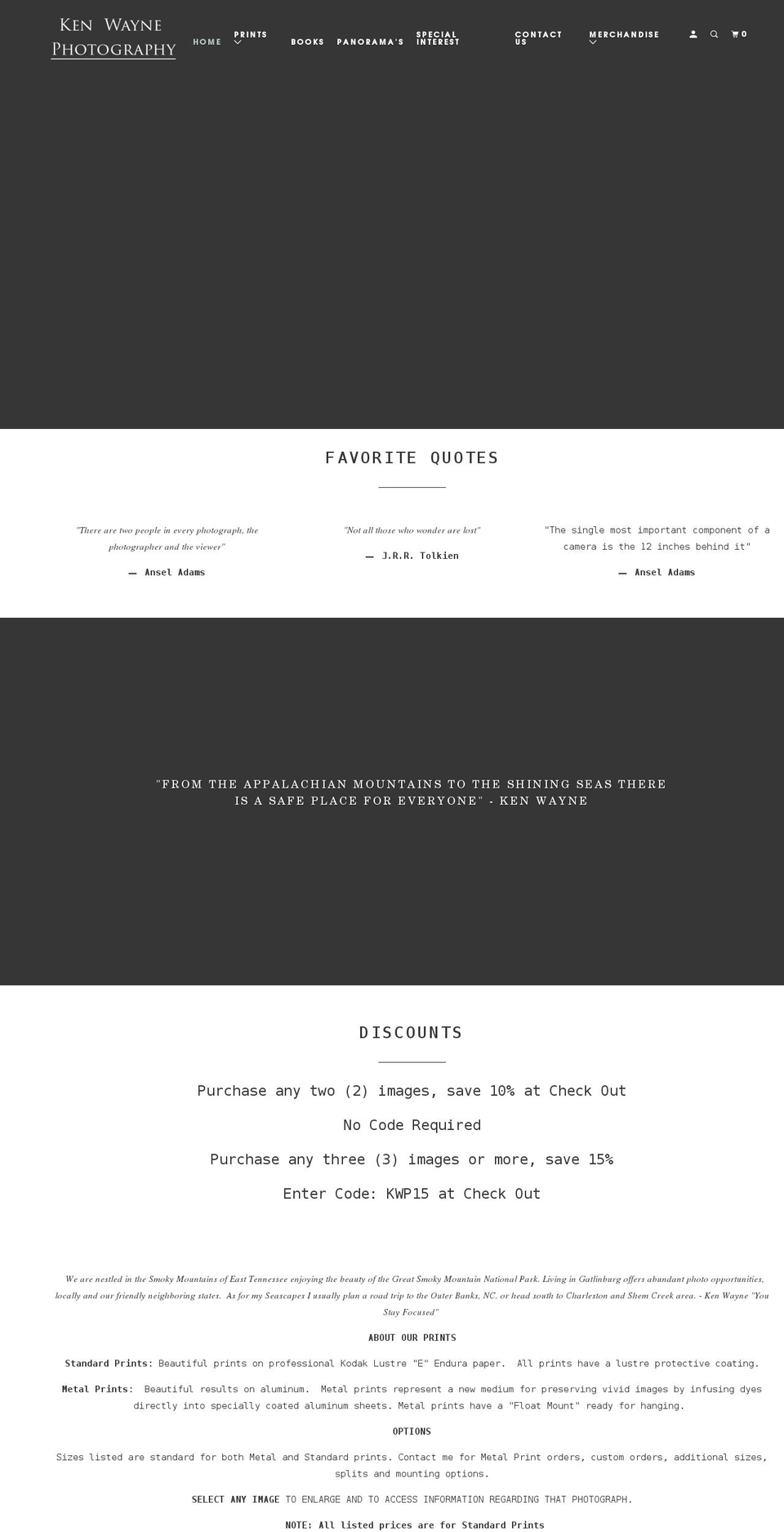 kennethwayne.com shopify website screenshot