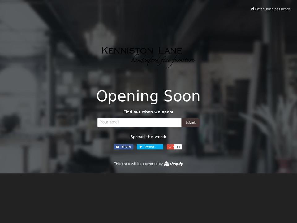 kennistonlane.com shopify website screenshot
