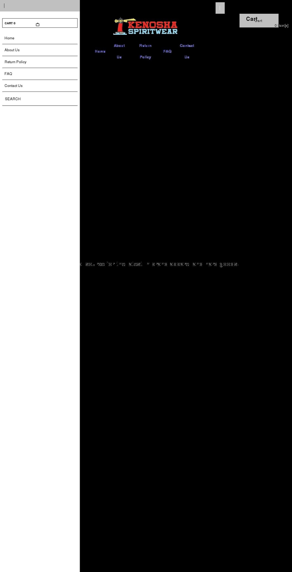 kenoshaspiritwear.com shopify website screenshot