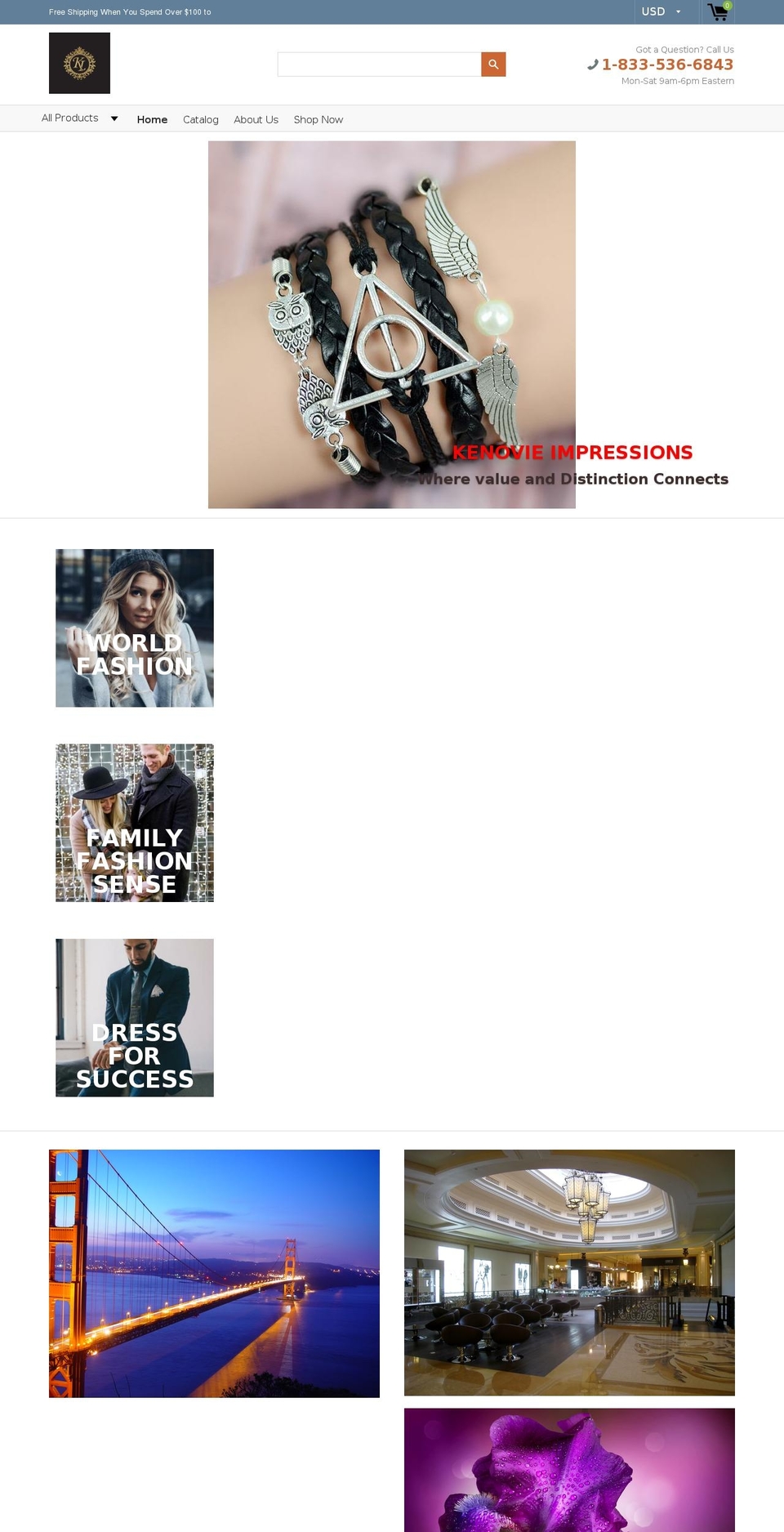 kenovieimpress.com — Shopify storefront screenshot