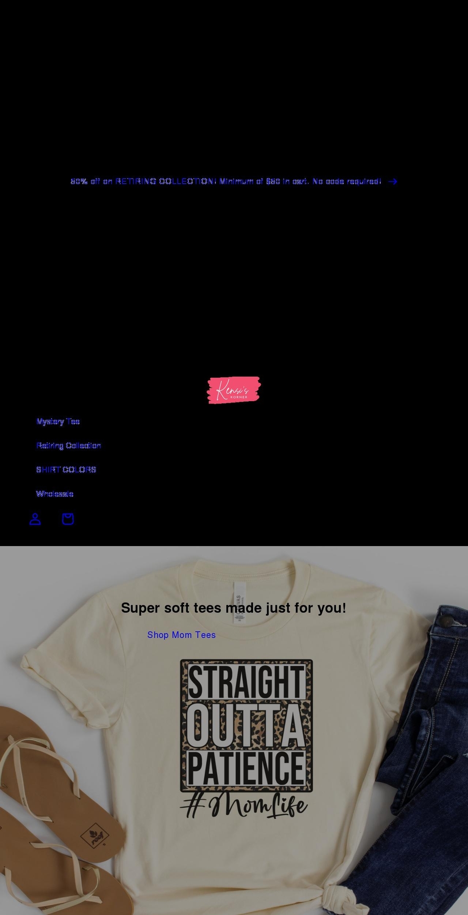 kensiskorner.com — Shopify storefront screenshot