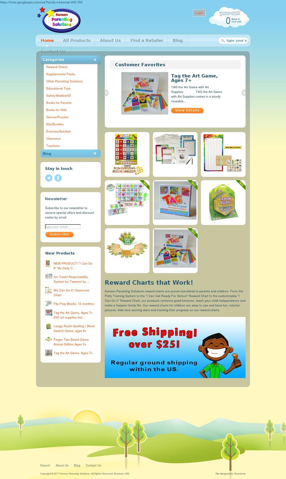 clouds Shopify theme site example kensonparenting.com