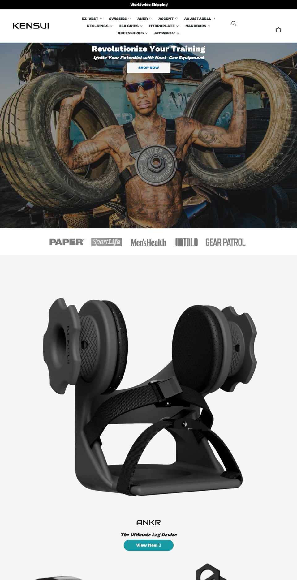 kensuifitness.com shopify website screenshot