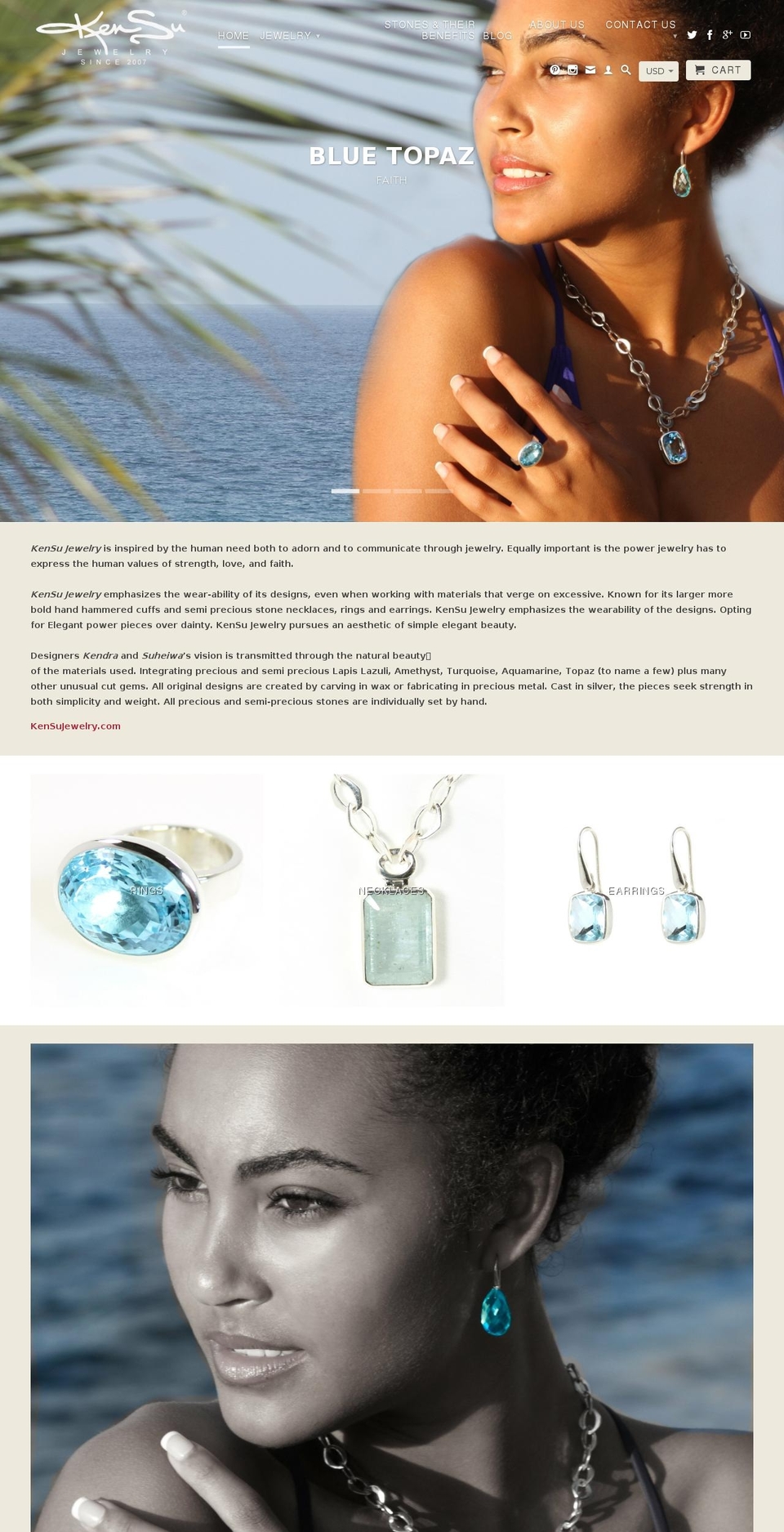 kensujewelry.com shopify website screenshot