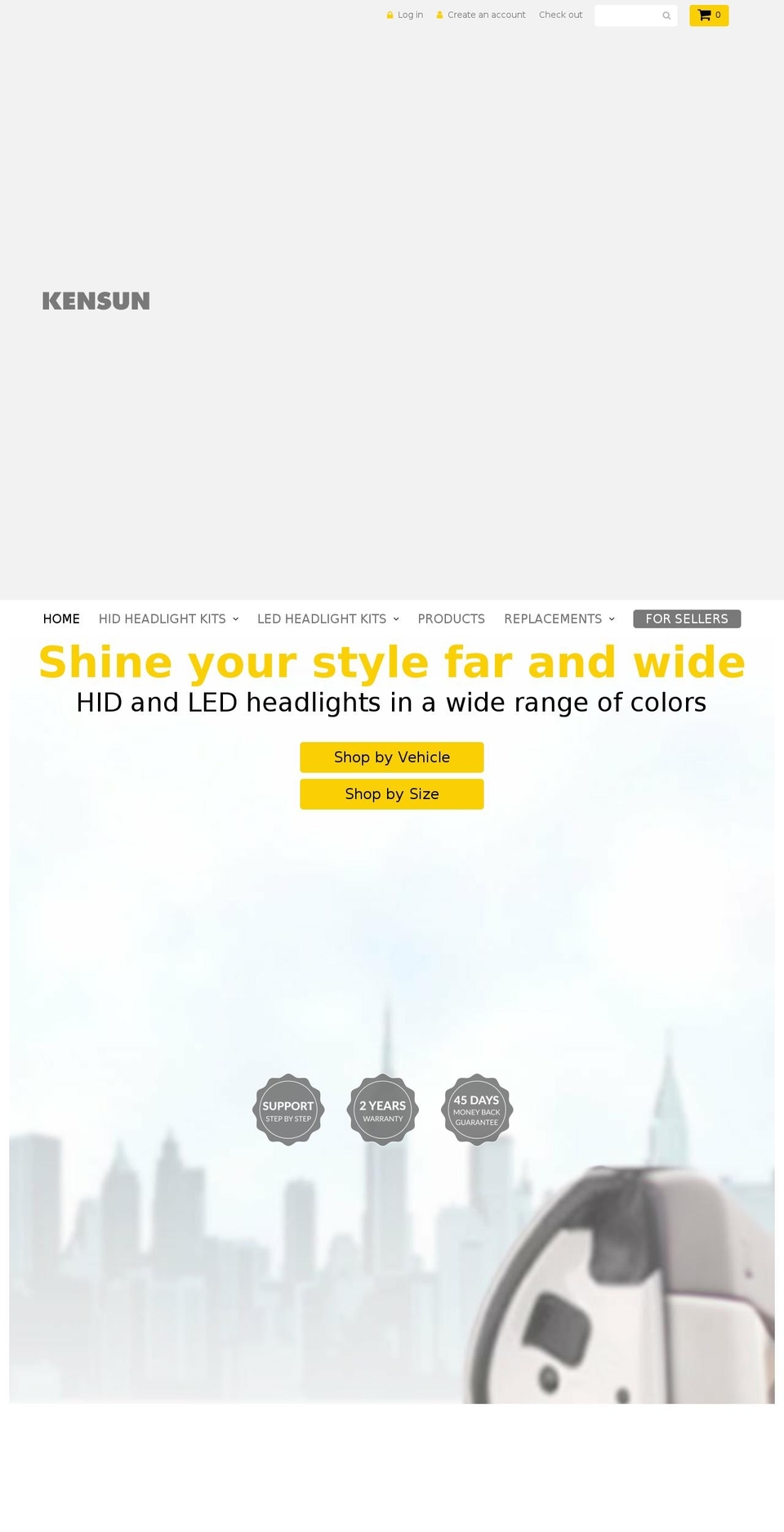 kensun.org shopify website screenshot