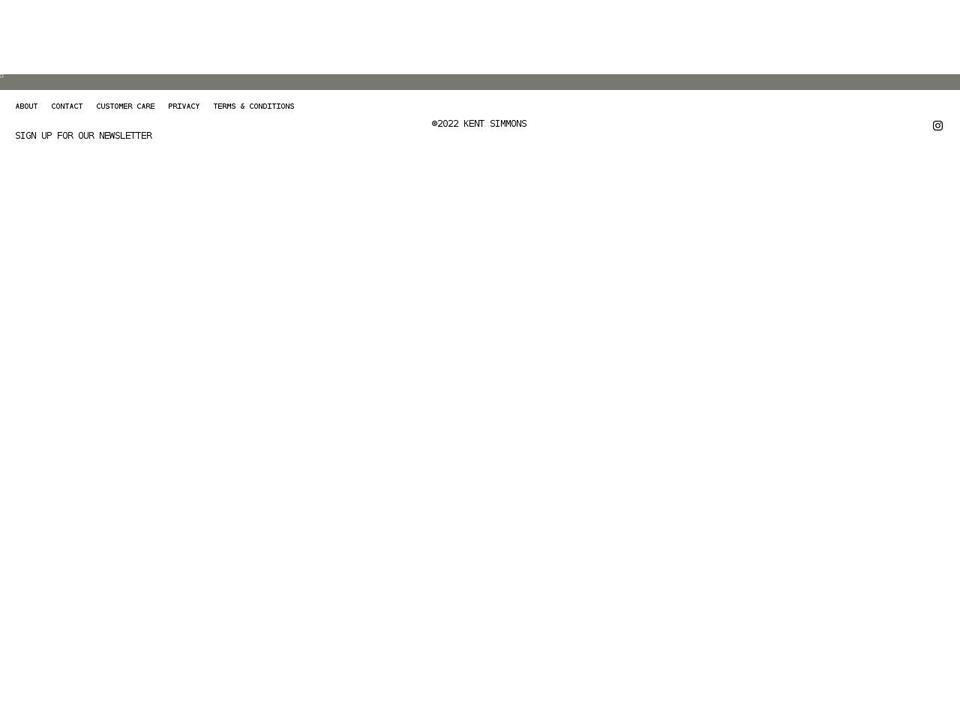 kent-simmons.com — Shopify storefront screenshot