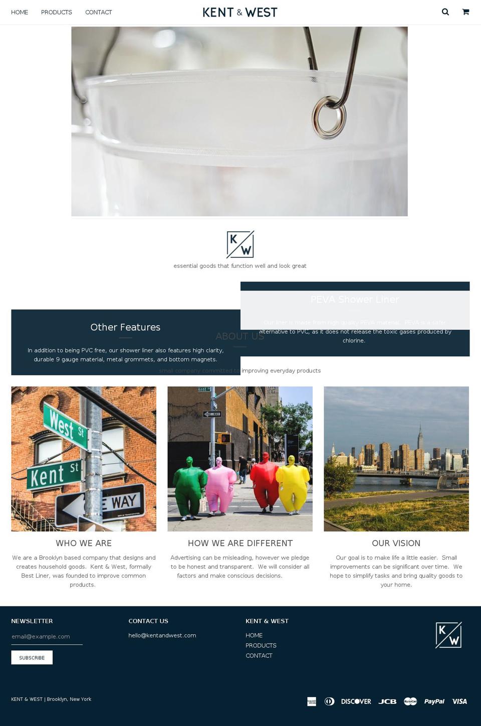 kentandwest.com — Shopify storefront screenshot
