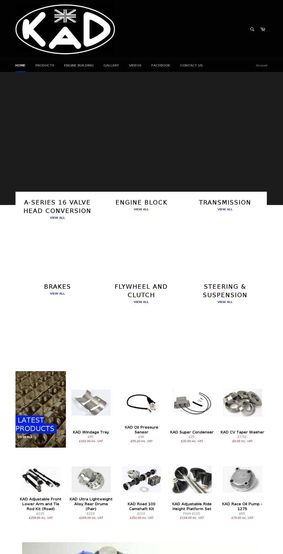 kentautodevelopments.com — Shopify storefront screenshot