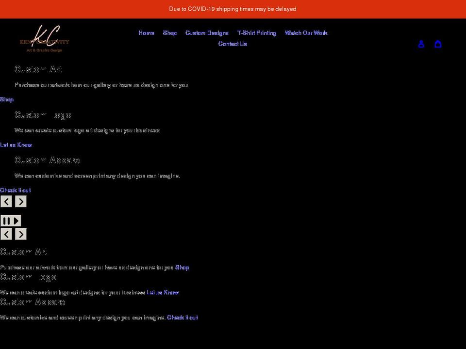 kentcreativity.com shopify website screenshot
