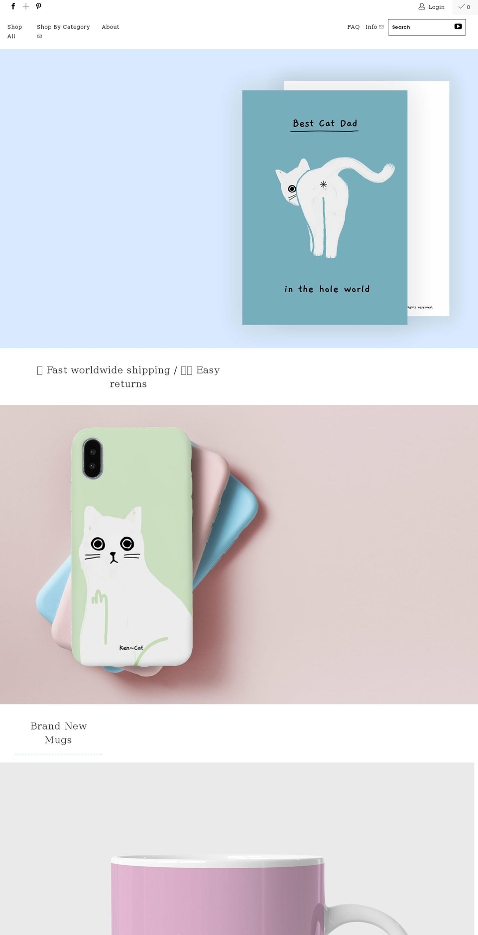kenthecat.com — Shopify storefront screenshot