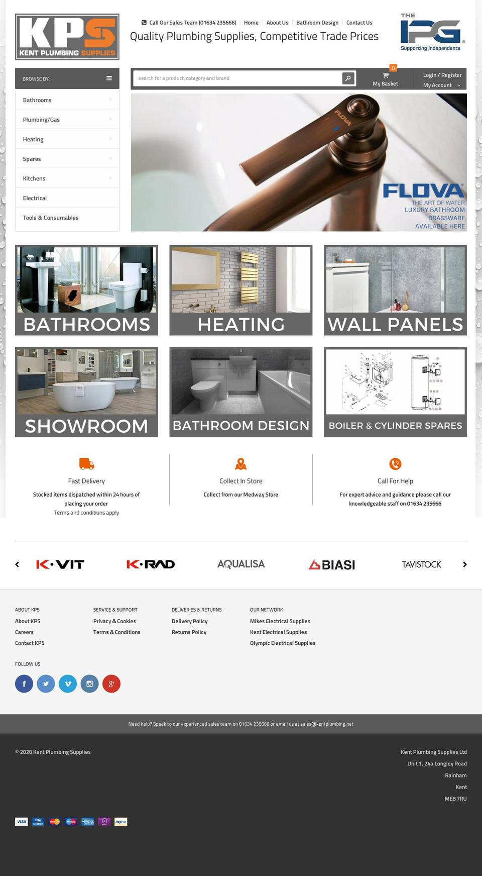 Kent Plumbing Supplies Shopify theme site example kentplumbingsupplies.co.uk