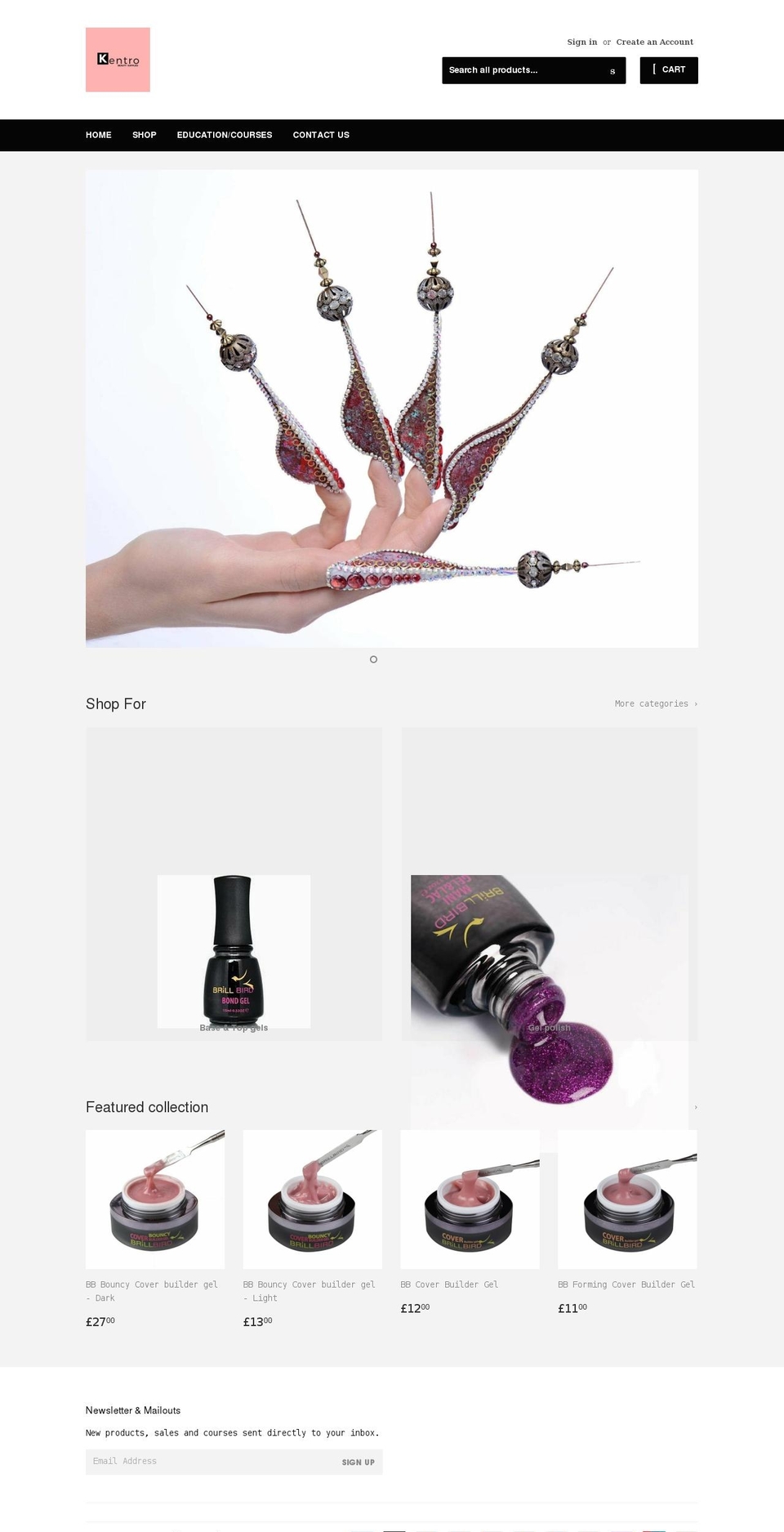 kentrolondon.com shopify website screenshot