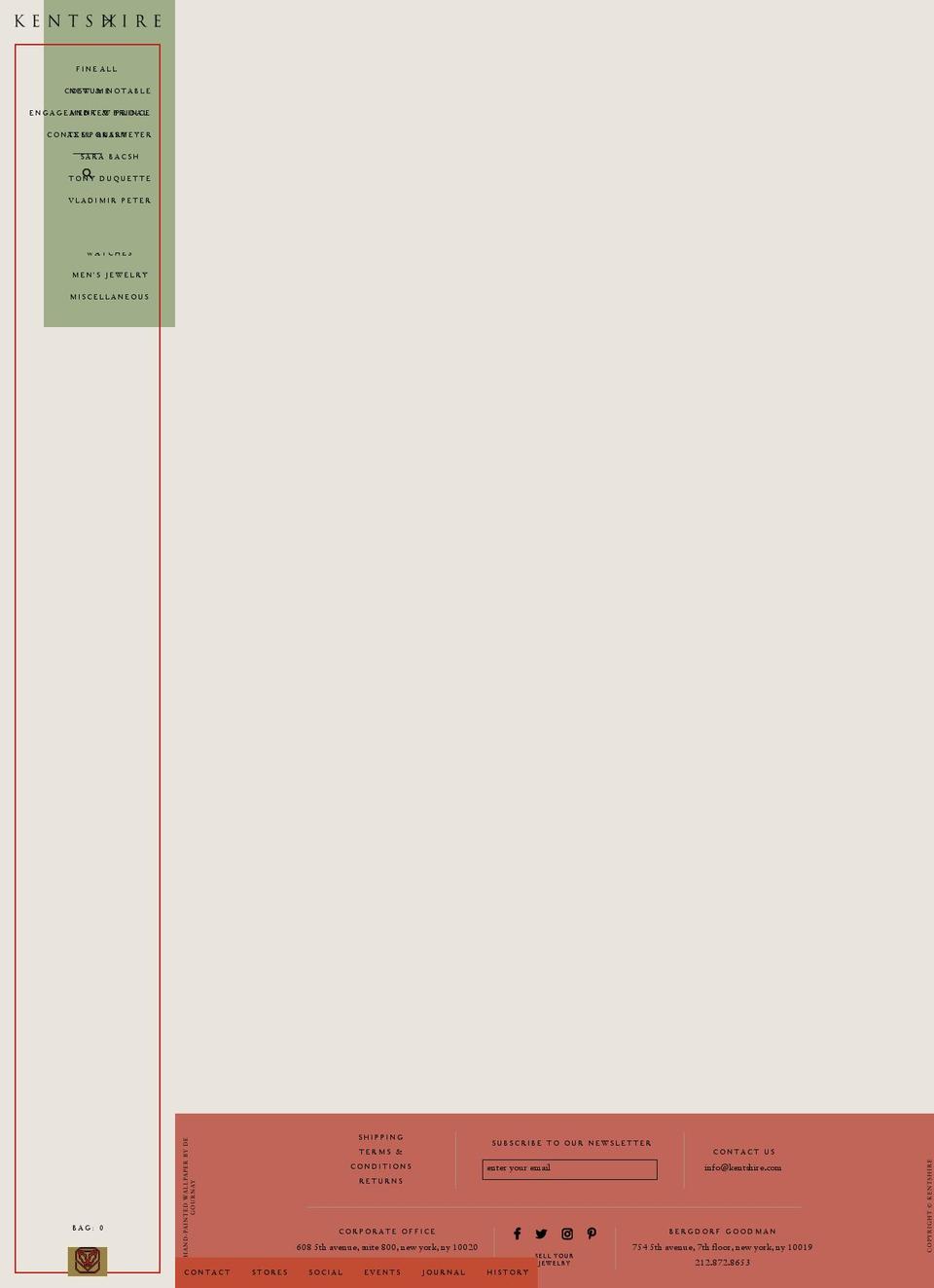 kentshire.com shopify website screenshot