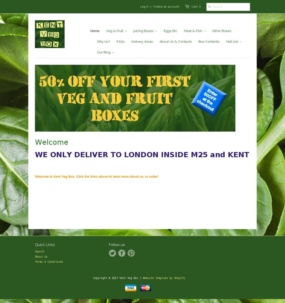 kentvegbox.com shopify website screenshot