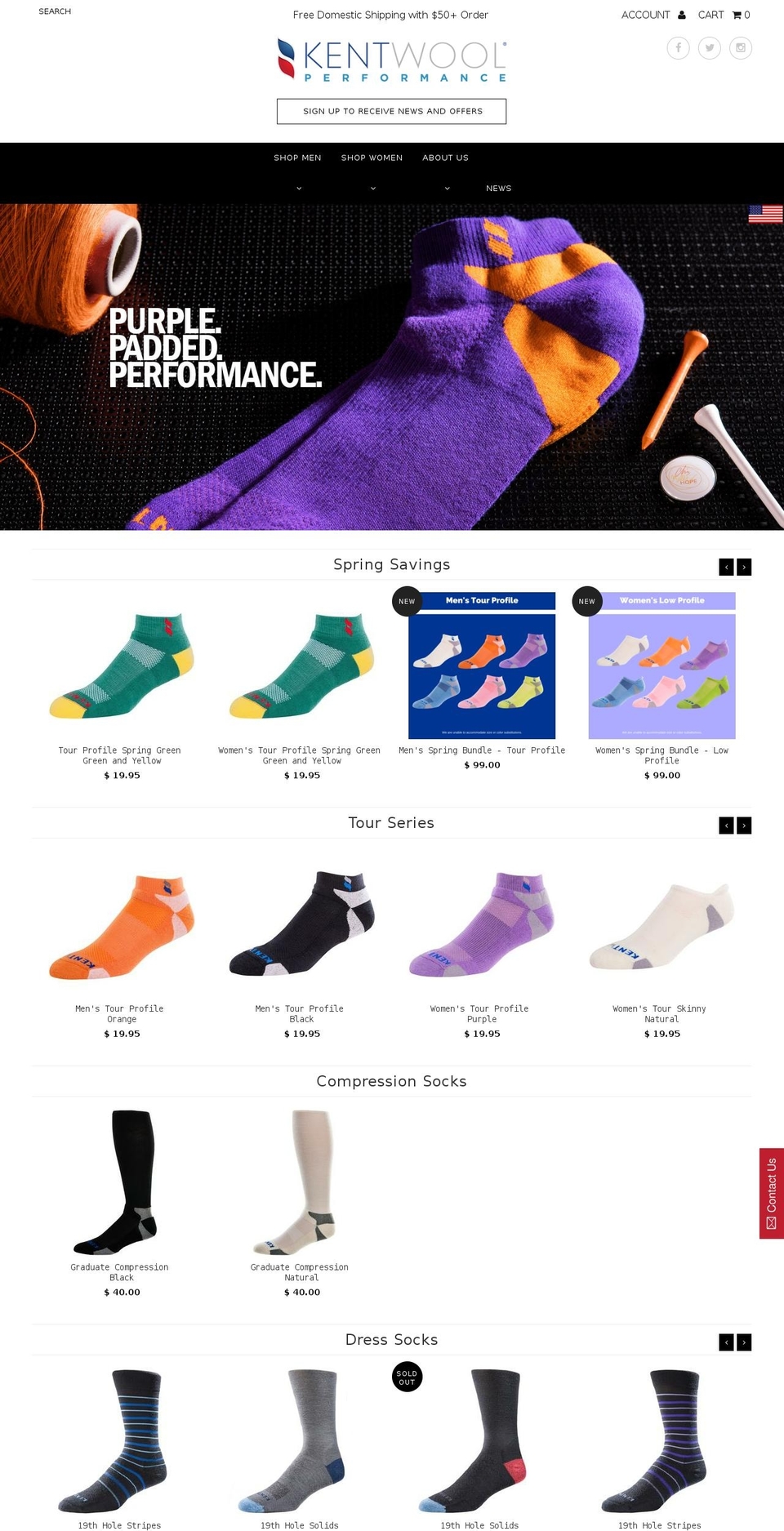 kentwoolperformance.com shopify website screenshot