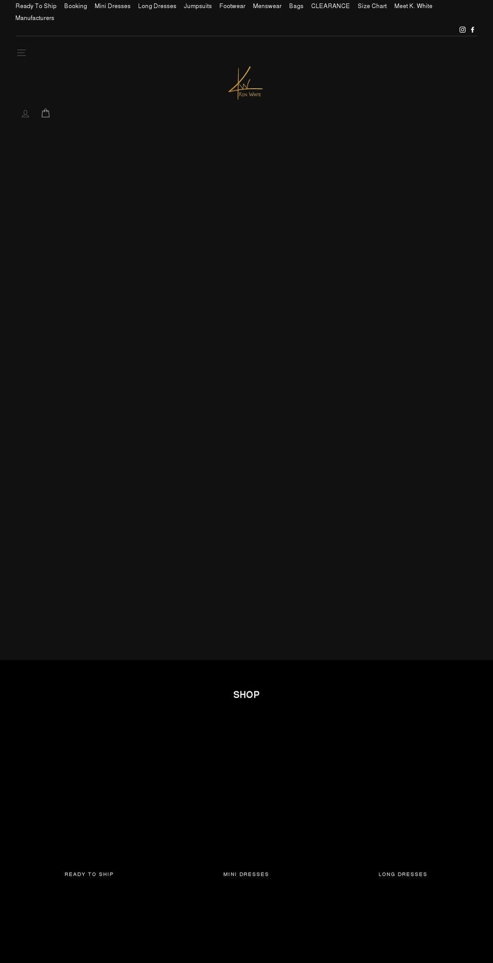 kenwhitecollection.com shopify website screenshot