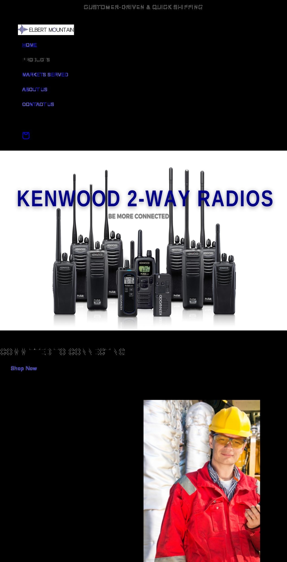 kenwood2wayradios.com shopify website screenshot