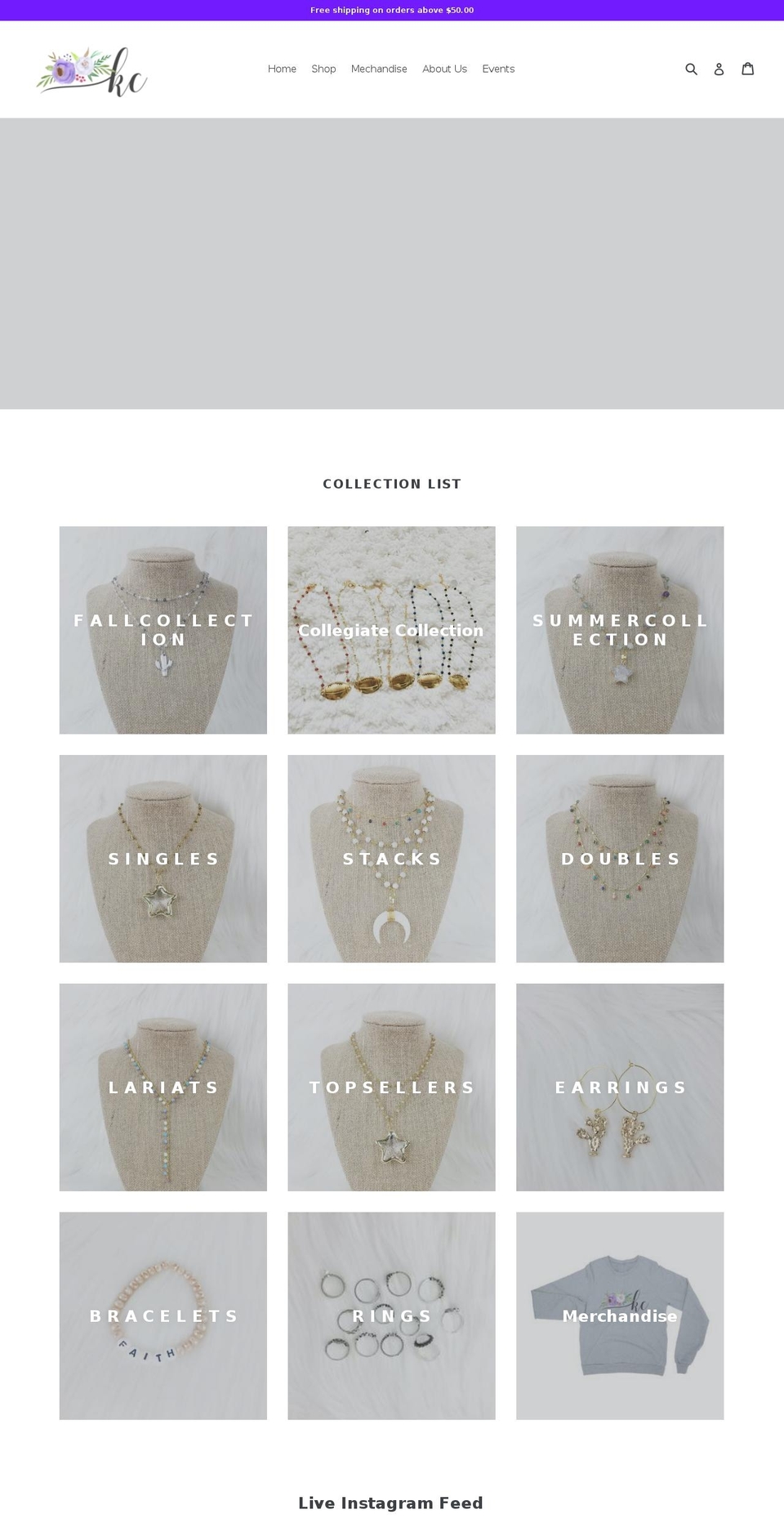 kenziescreations.com — Shopify storefront screenshot