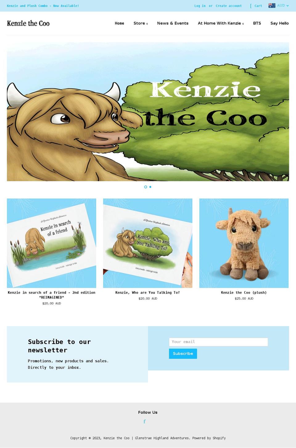 kenziethecoo.com shopify website screenshot
