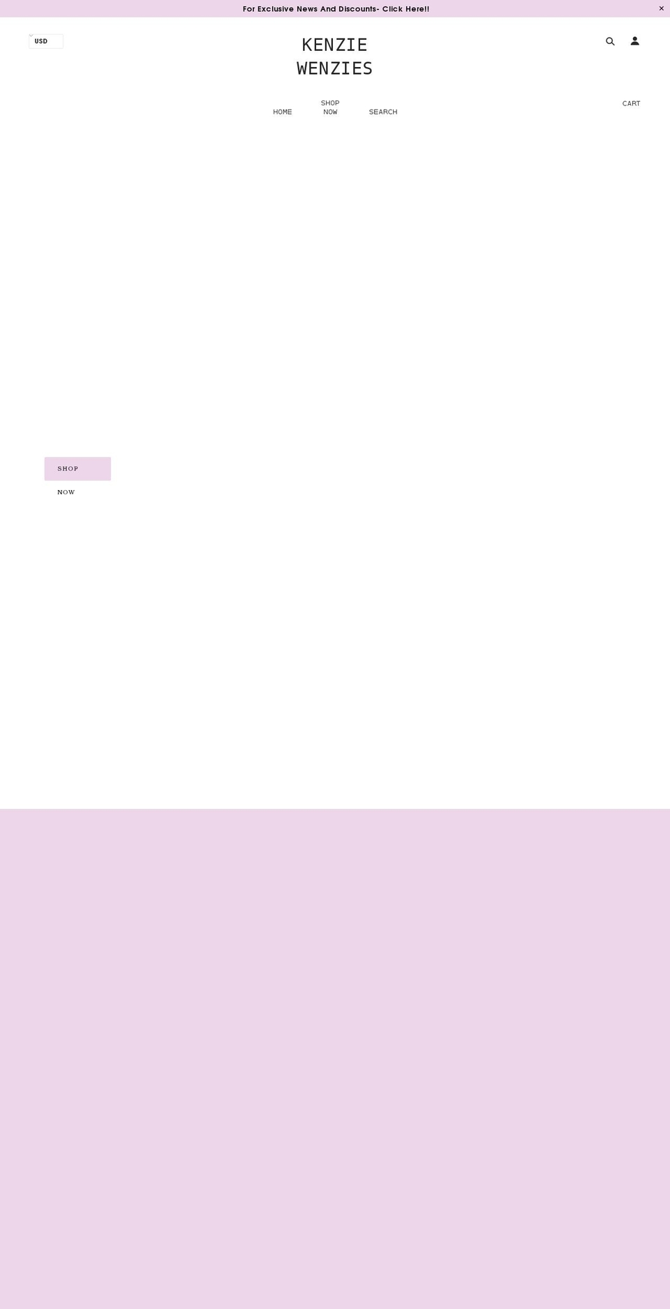 kenziewenzies.com shopify website screenshot