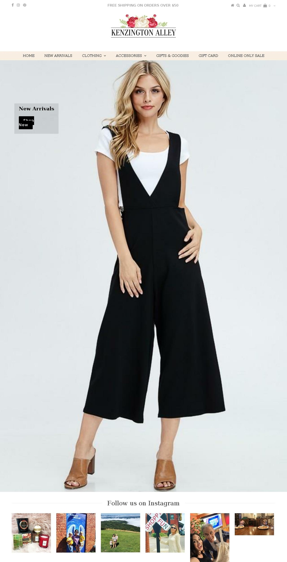 kenzingtonalley.com shopify website screenshot