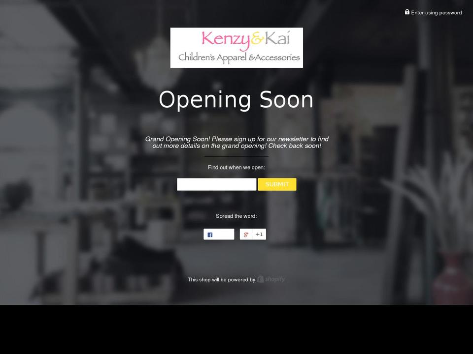 kenzyandkai.com shopify website screenshot