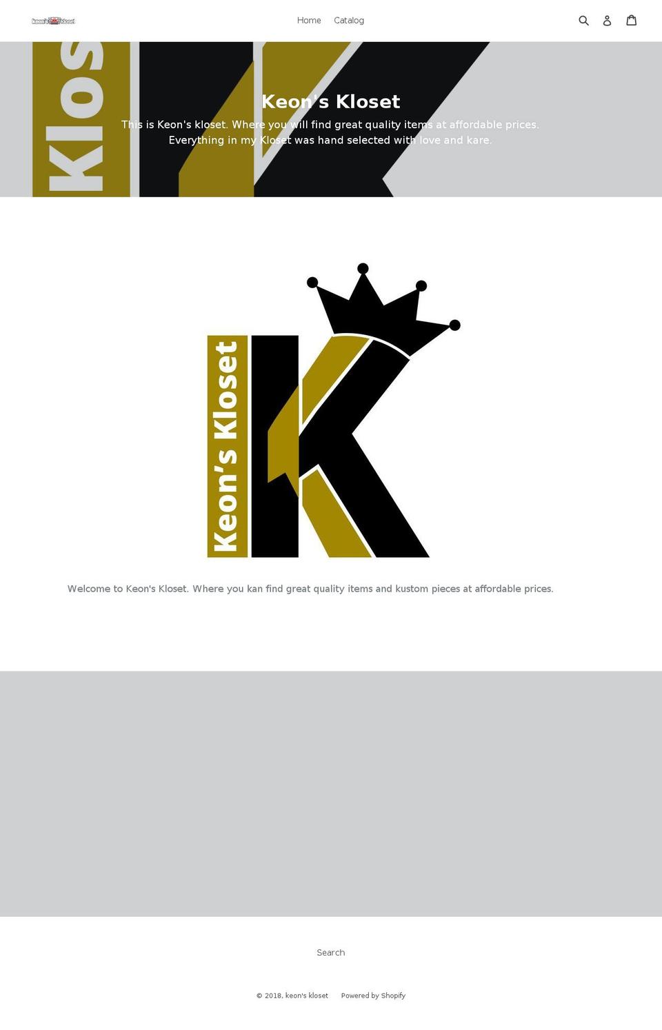 keonskloset.com — Shopify storefront screenshot