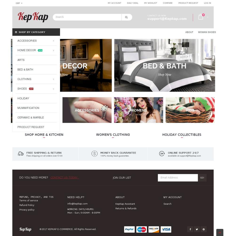 kepkap.com — Shopify storefront screenshot