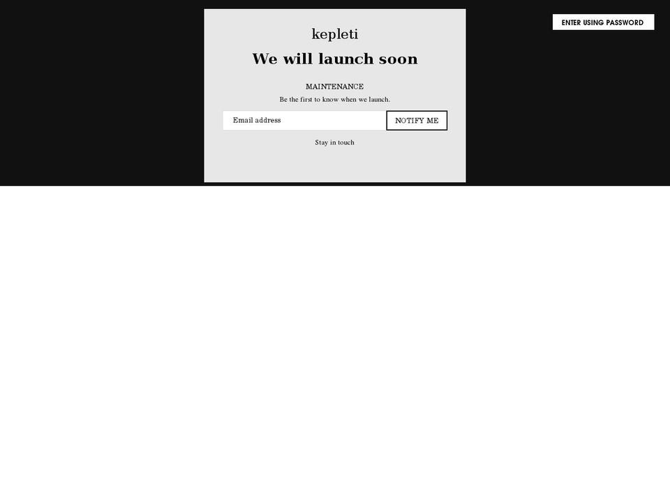 kepleti.myshopify.com shopify website screenshot