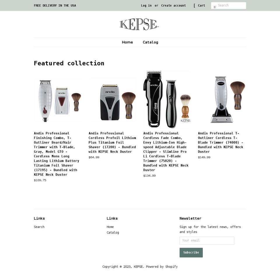 kepseinc.com shopify website screenshot