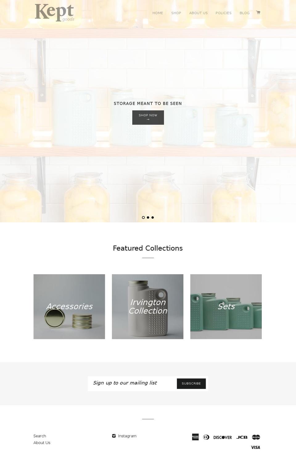 keptgoods.biz shopify website screenshot