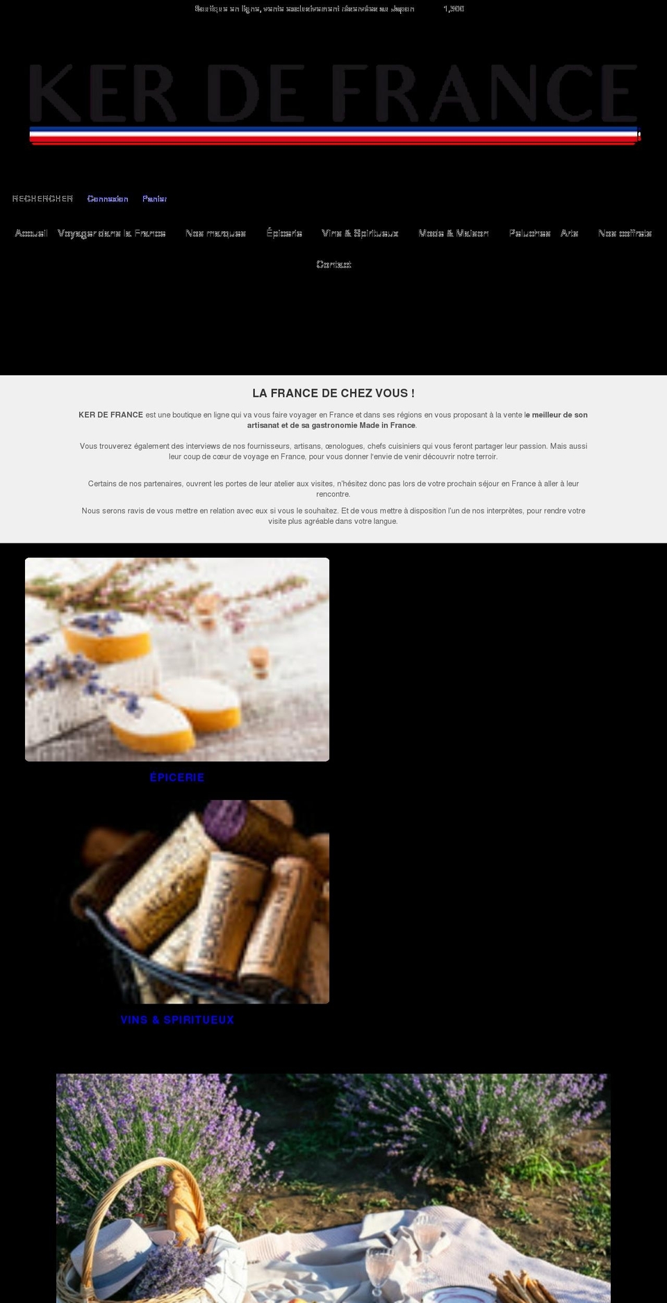 ker-de-france.com shopify website screenshot