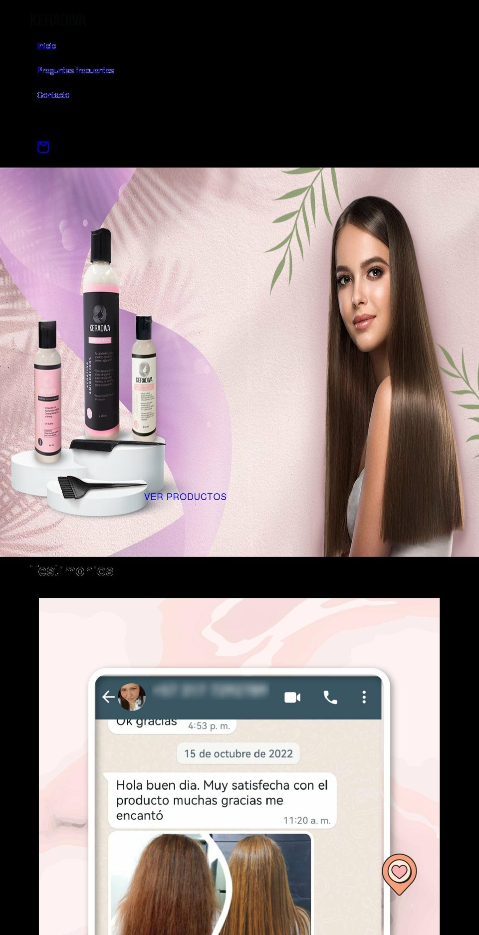keradiva.com shopify website screenshot