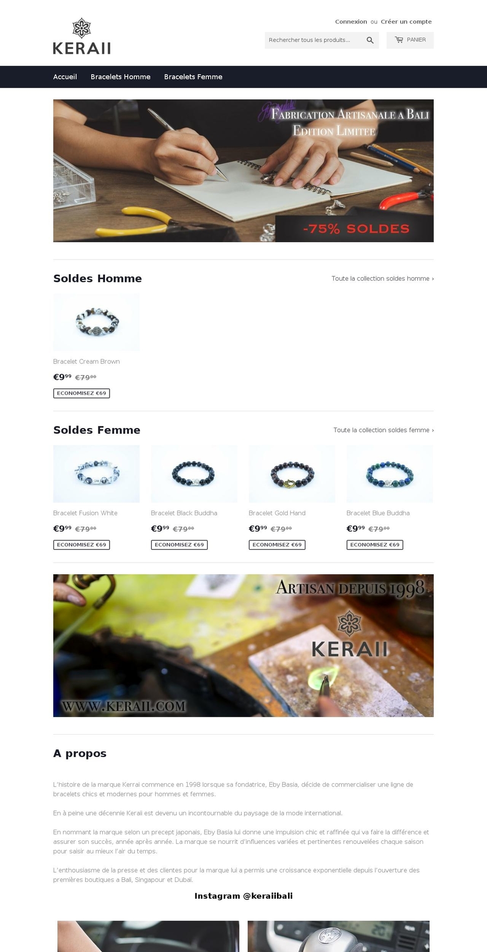 keraii.com shopify website screenshot