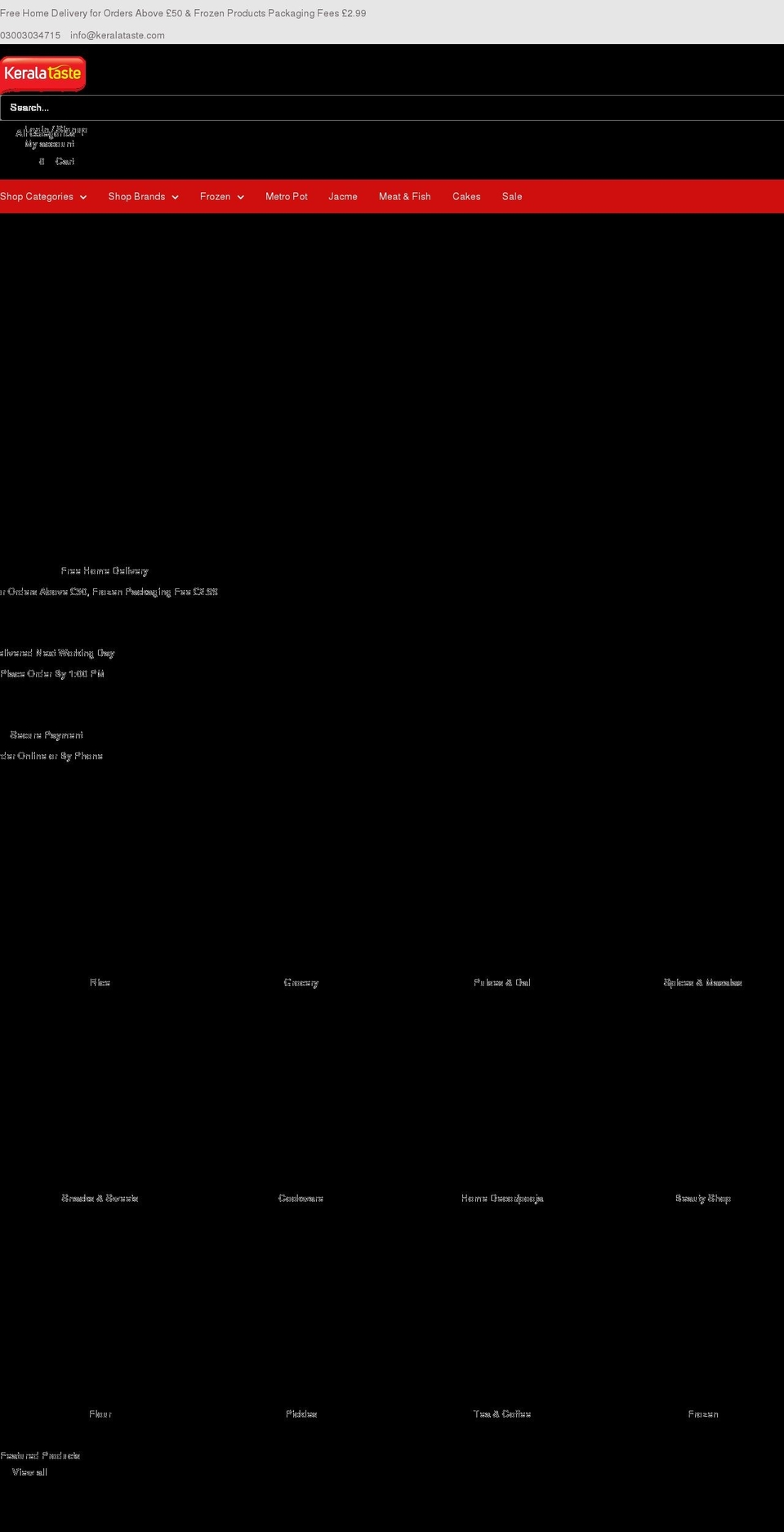 keralataste.com shopify website screenshot