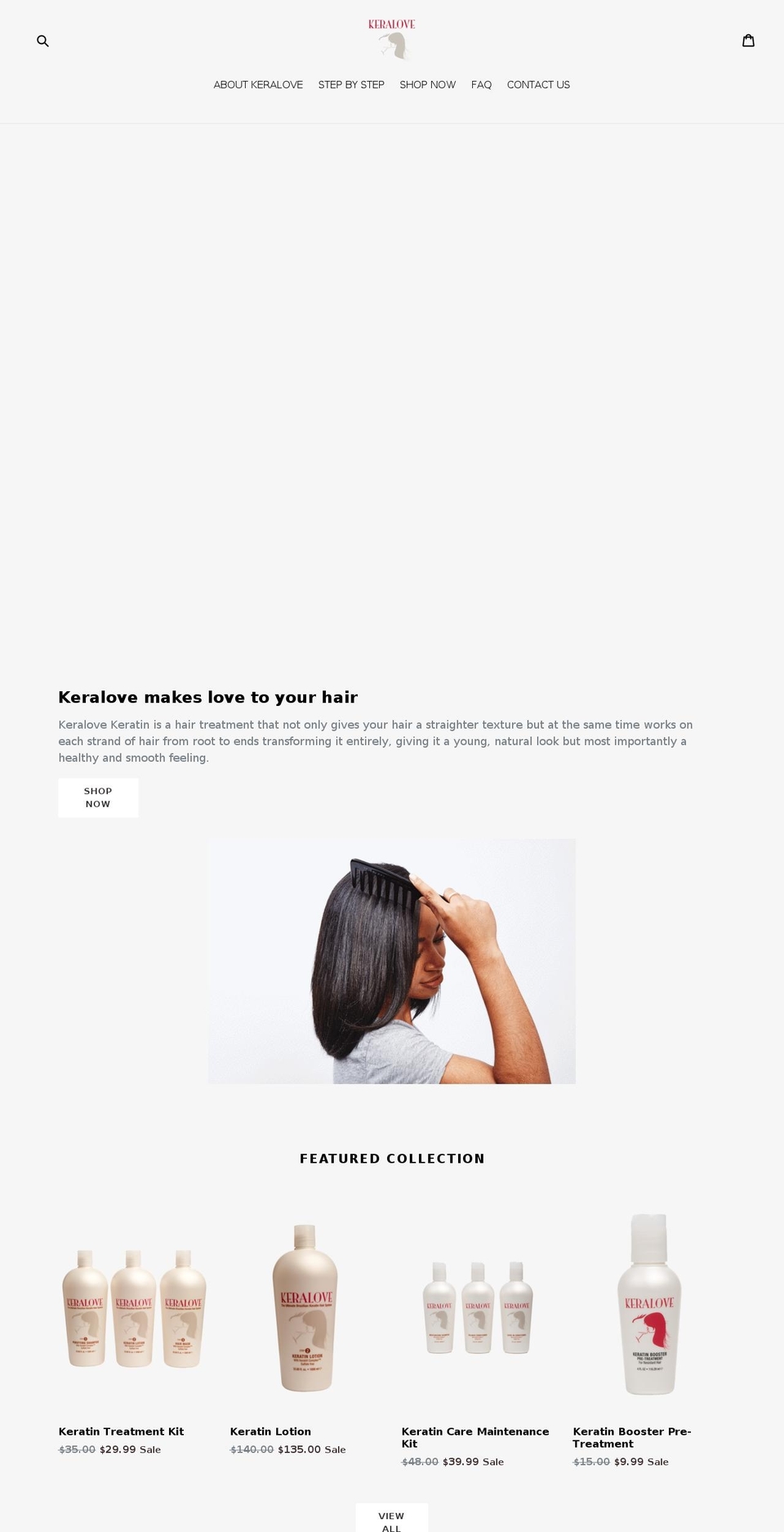 keralove.com shopify website screenshot