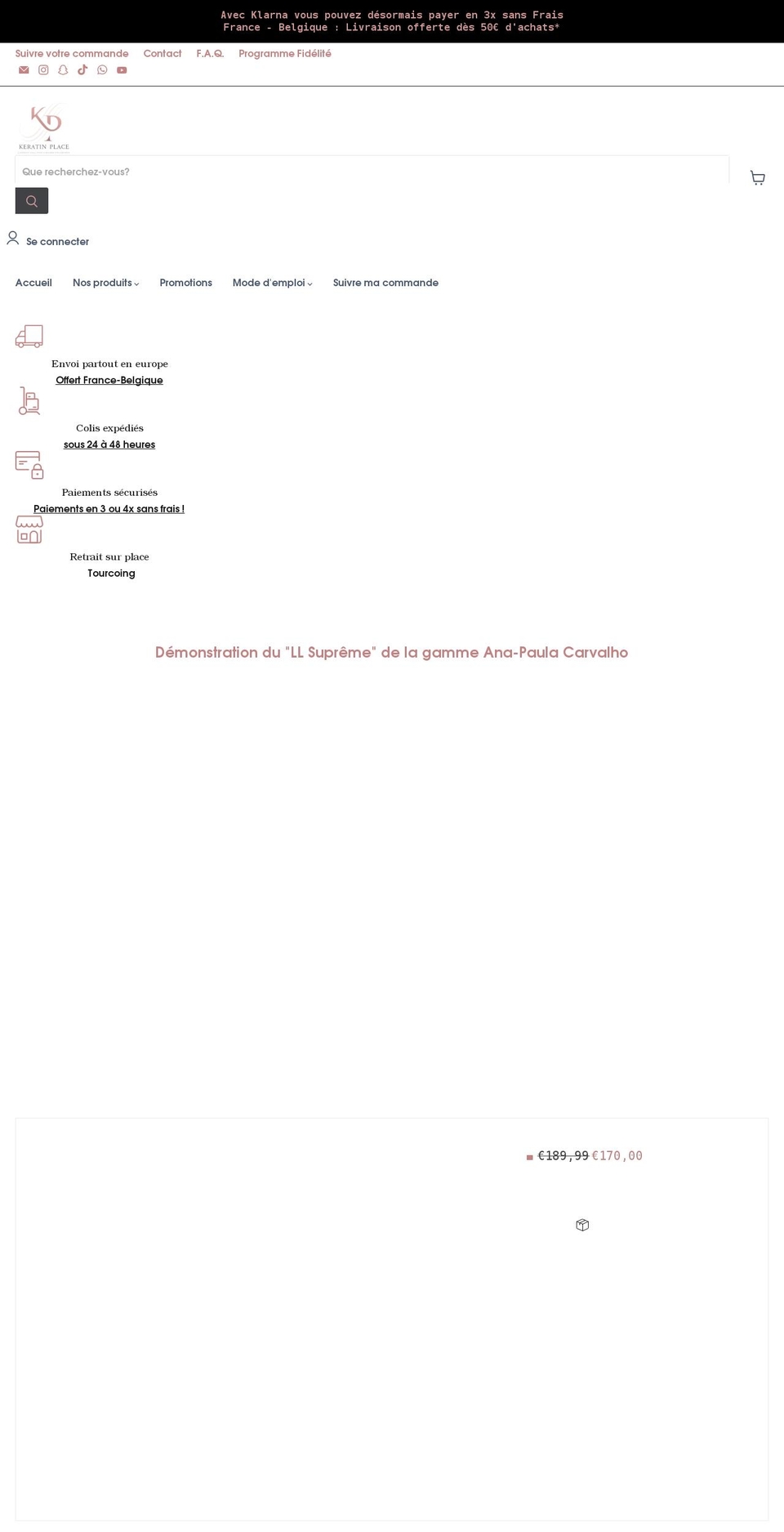 keratin-place.com shopify website screenshot