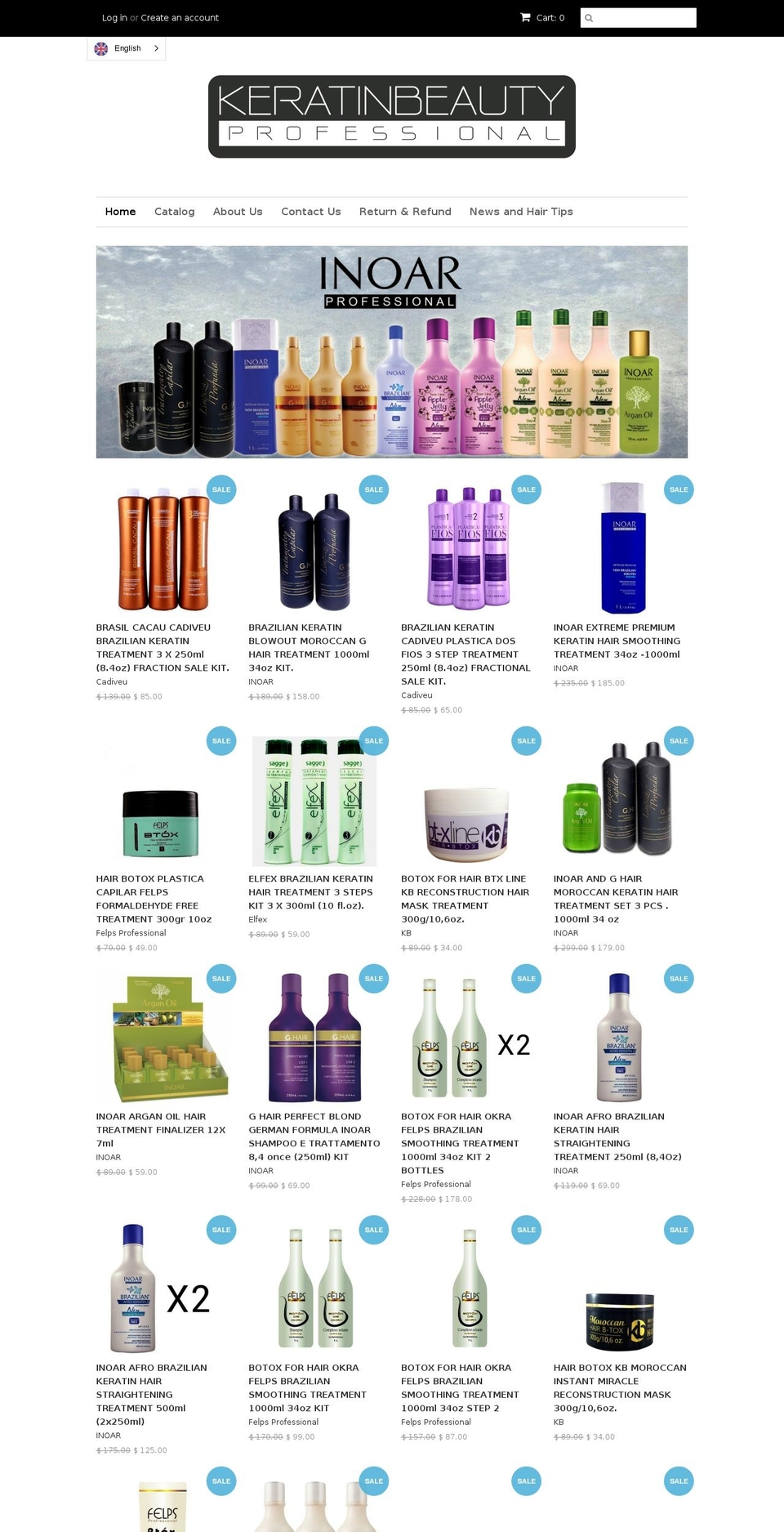 keratinbeauty.com shopify website screenshot