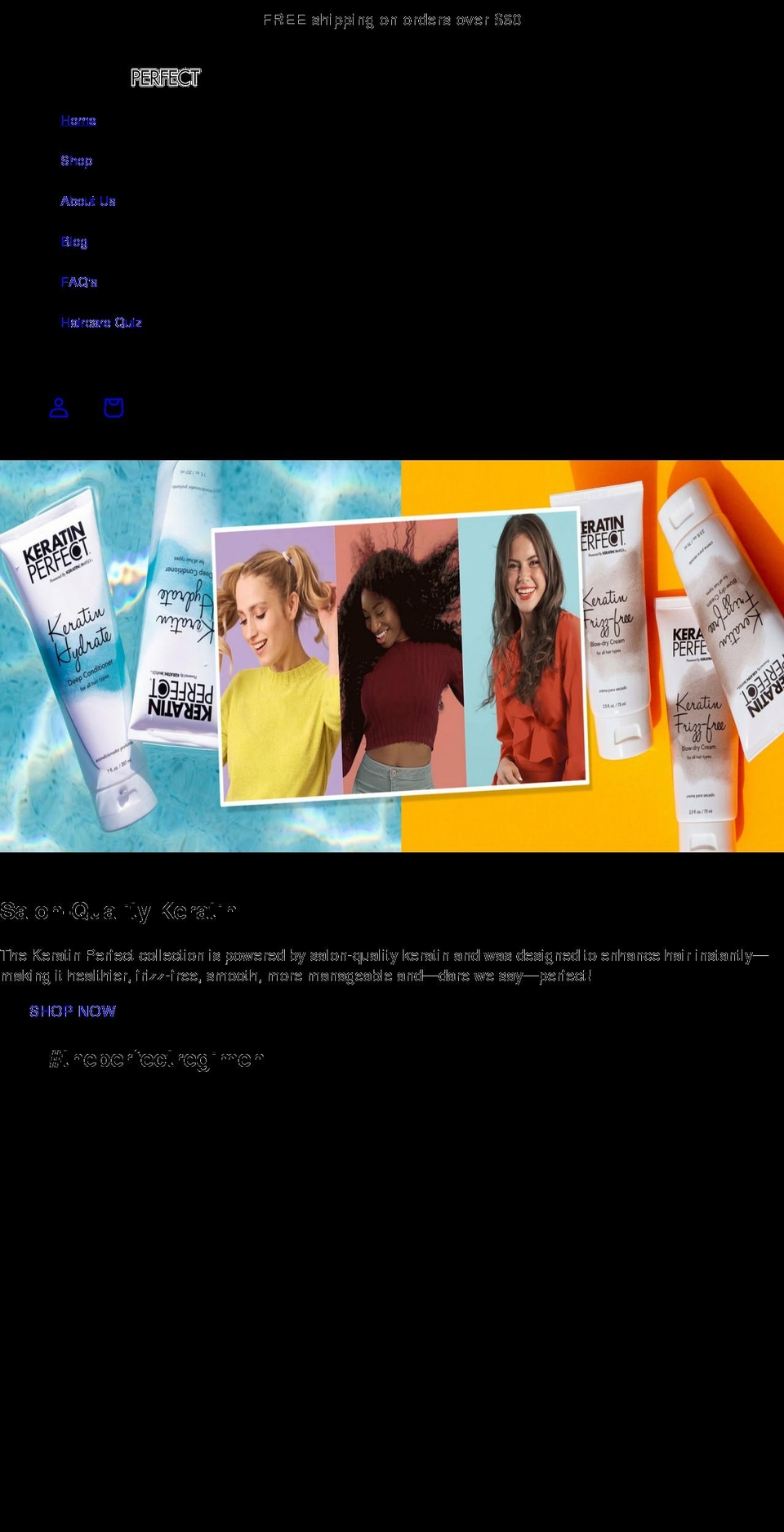 keratinperfect.com shopify website screenshot