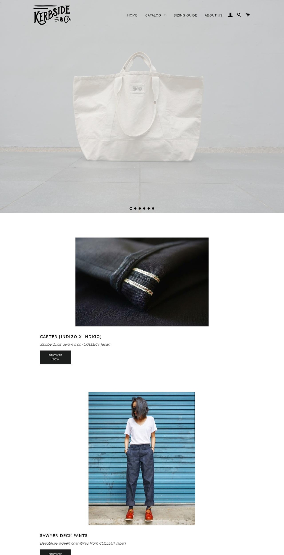 kerbside-co.com — Shopify storefront screenshot