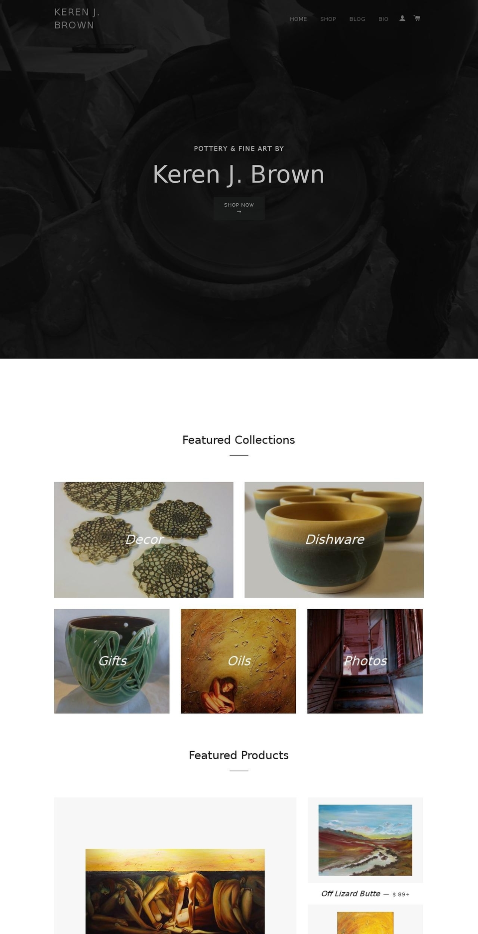 kerenbrown.com shopify website screenshot