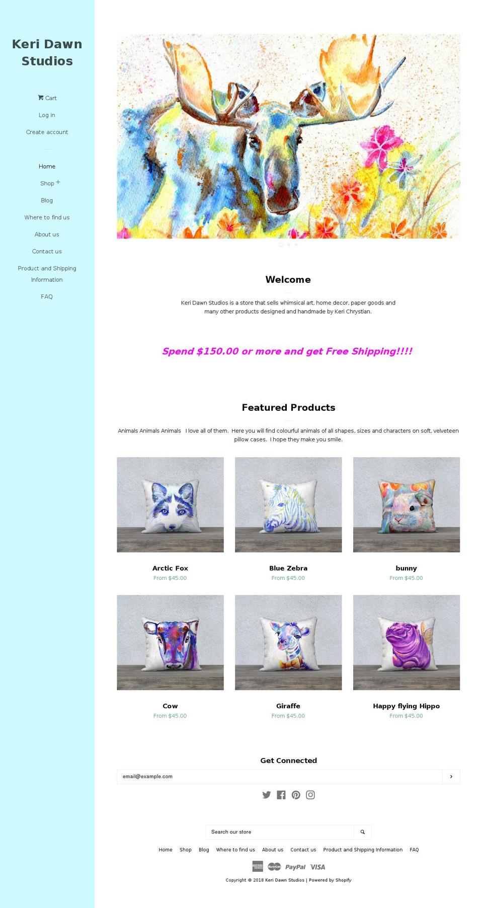 keridawnstudios.com — Shopify storefront screenshot