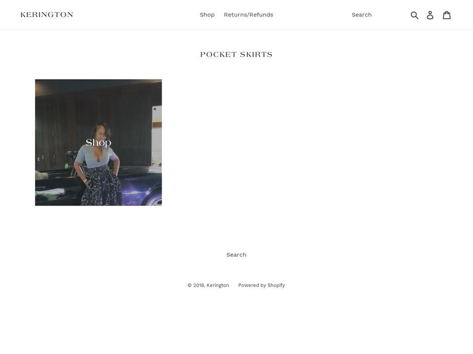 kerington.com — Shopify storefront screenshot