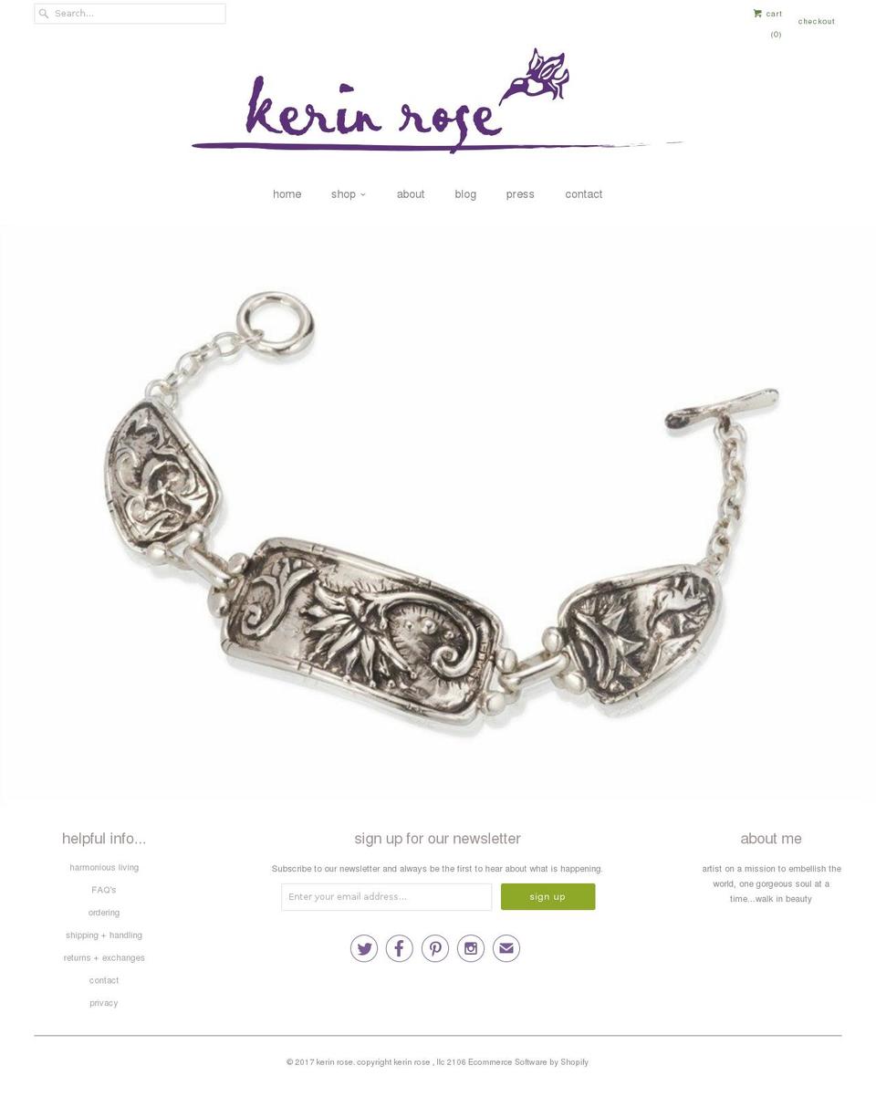 kerinrose.com shopify website screenshot