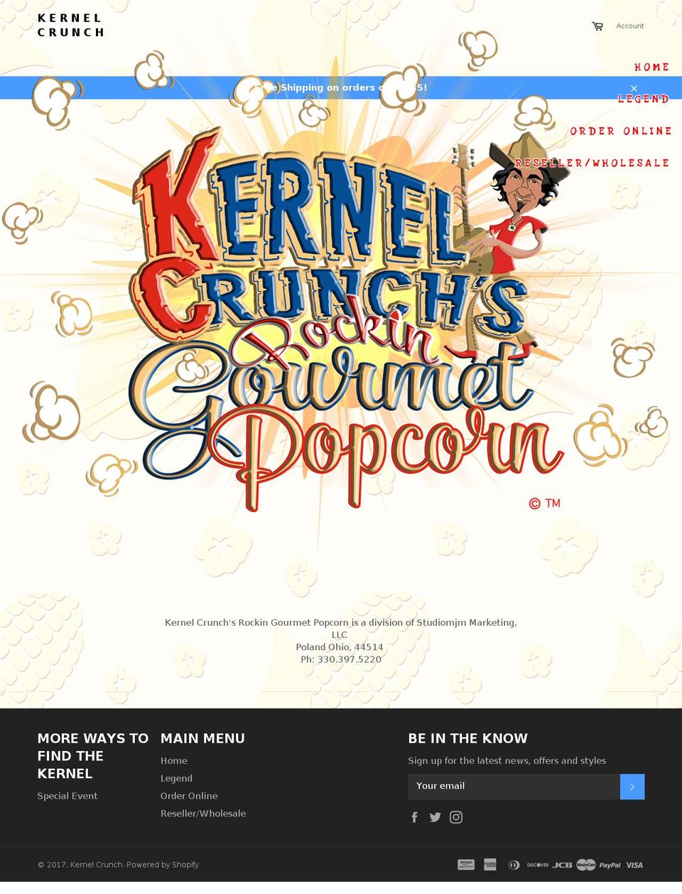 kernelcrunch.com shopify website screenshot
