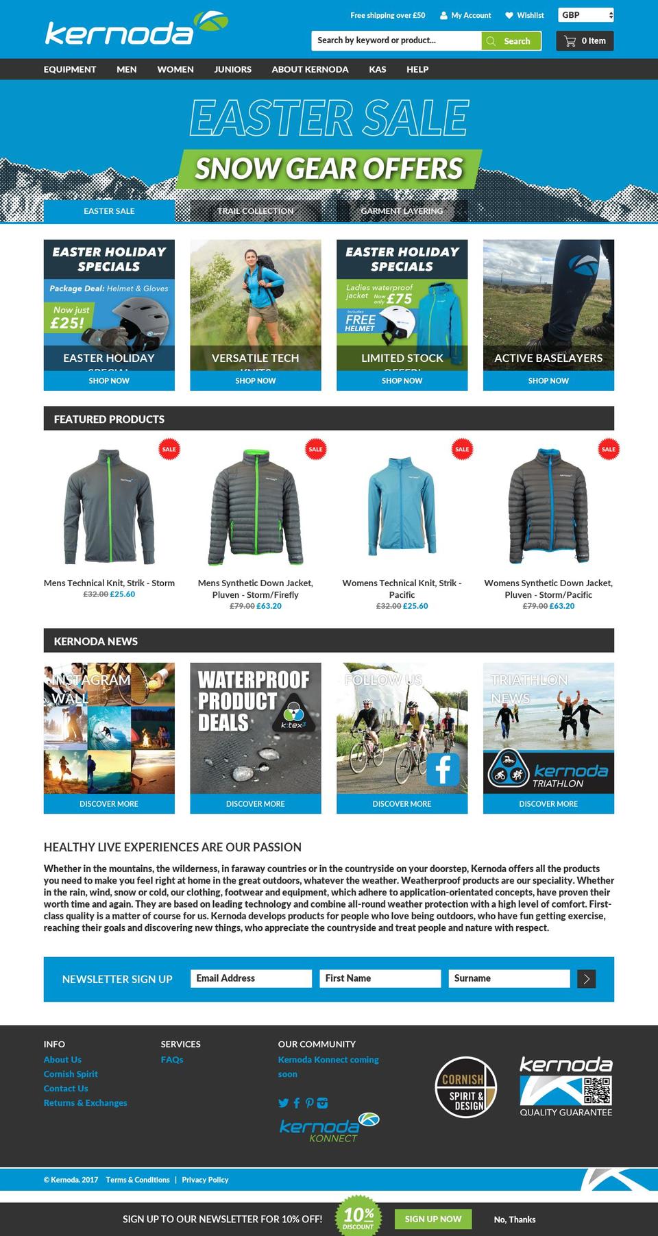 kernoda.com shopify website screenshot
